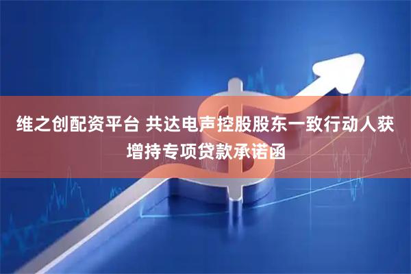 维之创配资平台 共达电声控股股东一致行动人获增持专项贷款承诺函